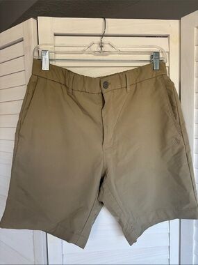 Original Penguin Men's Tan Flat-Front Golf Shorts